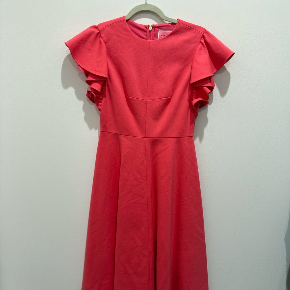 Kate Spade Pink Ruffle Sleeve Dress